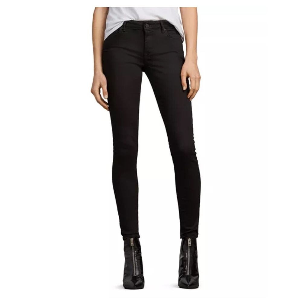 All Saints Mast Jeans Skinny Fit Low Rise Super Stretch 27 Women’s - NWT